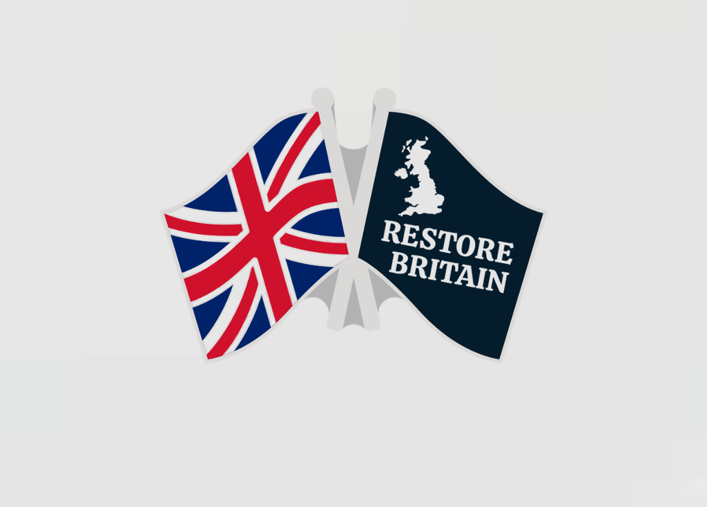 Restore Britain Badge with Flag [Pre-order]